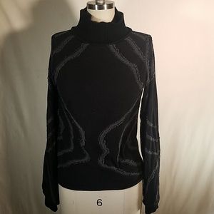 Anne Fontaine Black and Gray Sweater